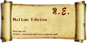 Multas Edvina névjegykártya